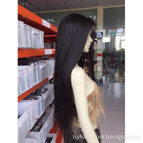 Silky Straight Unprocessed Brazilian Human Hair Full Lace Wig, Buy Human Hair Wigs Online Asian Women  Wigs with Baby hair